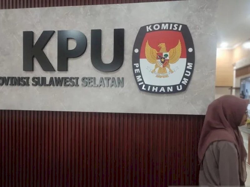 Ruang utama Kantor Komisi Pemilihan Umum (KPU) Povinsi Sulawesi Selatan, di Jalan AP Pettarani, Kota Makassar. (ANTARA/Darwin Fatir).