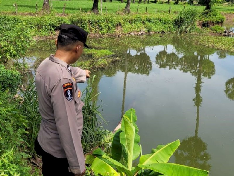 Lokasi bekas tambang galian tempat anak ditemukan tenggelam di Dusun Pa'bundukuang Desa Pa'bundukang, Kecamatan Bontonompo Selatan, Kabupaten Gowa, Sabtu (10/2/2024). @Jejakfakta/dok. Humas Polres Gowa