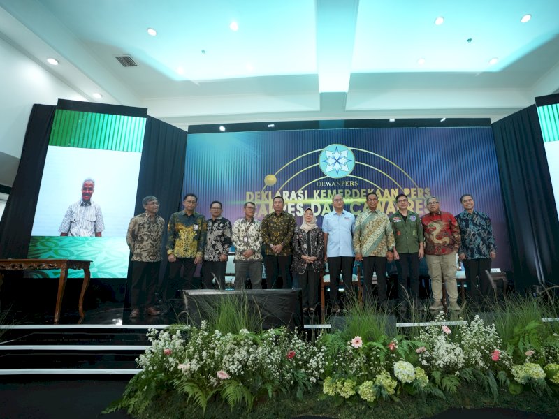 Deklarasi Kemerdekaan Pers Capres-Cawapres, di Gedung Dewan Pers, Jakarta, Sabtu (10/2/2024). @Jejakfakta/dok. Dewan Pers