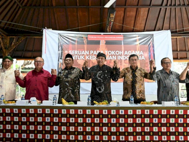 Deklarasi FPID di Pura Aditya Jaya, Rawamangun, Jakarta, Jumat (16/2/2024). 