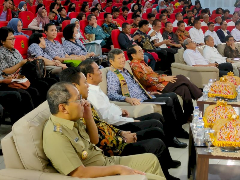 Dewan Pengarah TKN Prabowo-Gibran, Hashim Djojohadikusumo menghadiri kegiatan Dialog Kebangsaan yang di gelar Universitas Hasanuddin (Unhas) Makassar, Selasa (20/2/2024). @Jejakfakta/Atri