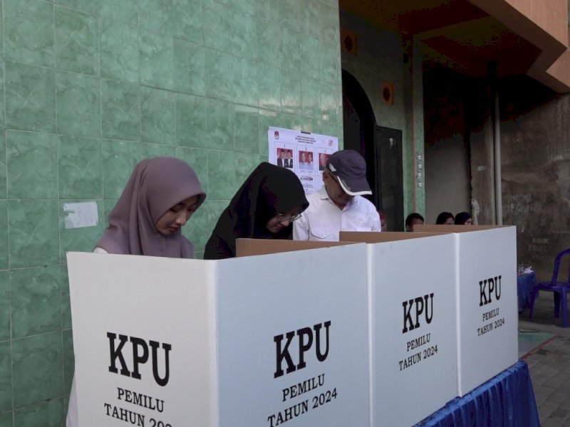 Salah satu TPS yang melakukan PSU yakni TPS 31 Kelurahan Pa&rsquo;baeng-baeng Kecamatan Tamalate, Kota Makassar, Sabtu (24/2/2024). @Jejakfakta/Atri