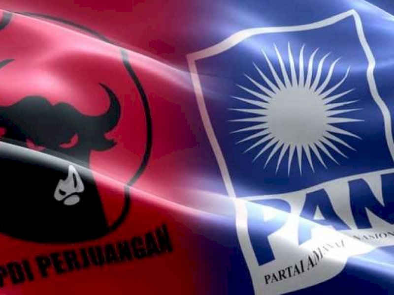 PDI Perjuangan dan Partai Amanat Nasional (PAN). Foto: Koran Jakarta