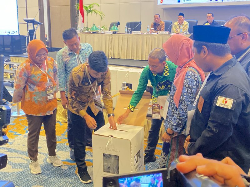 Komisi Pemilihan Umum (KPU) Sulawesi Selatan (Sulsel) mulai menggelar rekapitulasi suara tingkat Provinsi pada Pemilu 2024,  mulai tanggal 3 Maret sampai 10 Maret 2024. @Jejakfakta/Atri
