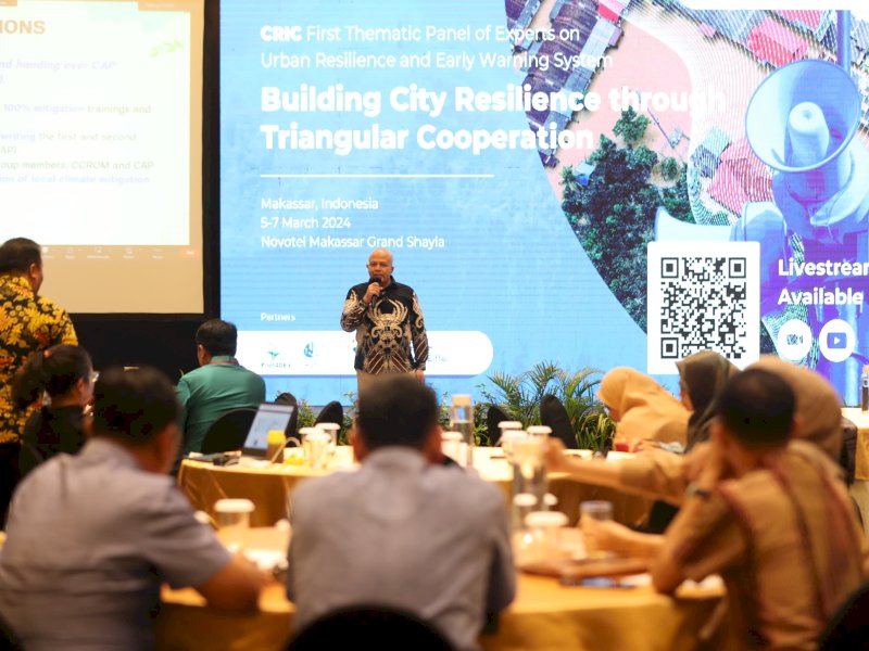 Pelatihan tematik Climate Resilient and Inclusive Cities (CRIC) yang berlangsung di Hotel Novotel mulai tanggal 5 hingga 7 Maret 2024. @Jejakfakta/dok. Humas Pemkot Makassar