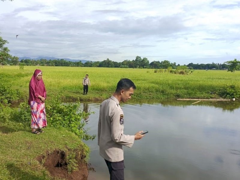 Bekas tambang galian C ditemukan remaja korban tenggelam saat berenang bersama rekannya di Kabupaten Gowa. @Jejakfakta/Dok. Polsek Bontonompo Gowa