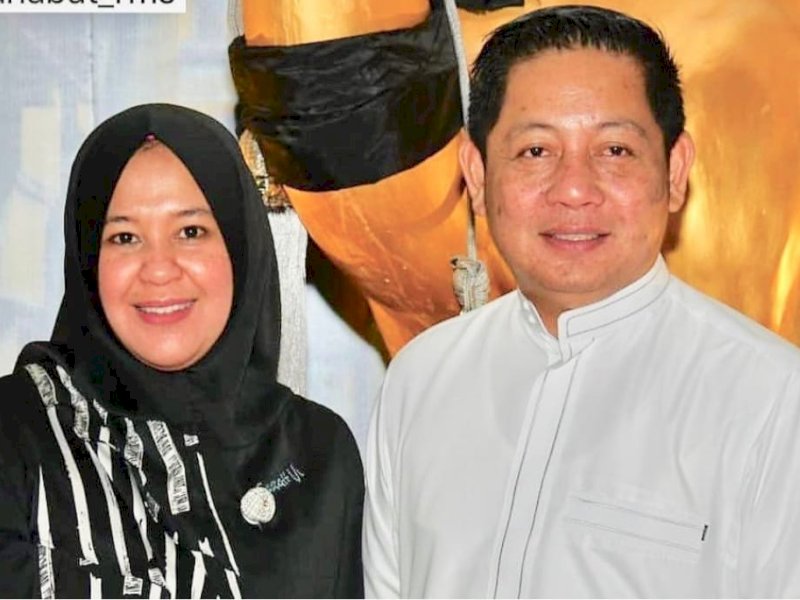 Pasangan suami-istri Rusdi Masse dan Fatmawati Rusdi lolos Senayan menjadi anggota DPR RI Dapil Sulsel pada Pileg 2024. @Jejakfakta/dok. Ist