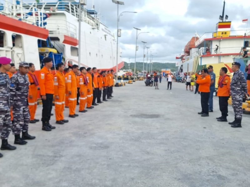 Pencarian kru Kapal Yuiee Jaya II yang hilang dihentikan hari ini, Kamis (21/3/2024) di Pelabuhan Benteng Kabupaten Selayar setelah dilakukan pencarian selama 10 hari. @Jejakfakta/dok. Basarnas Makassar