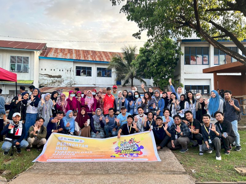Peringatan Hari Tuberkulosis se-dunia (HTBS) tahun 2024 yang dihelat TB Rangers BCF-Yamali TB di Lapangan Syekh Yusuf Kabupaten Gowa, Minggu (24/3/2024). @Jejakfakta/dok. Yamali TB