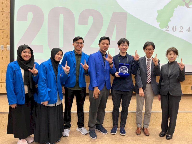 Perwakilan mahasiswa FKIK Unismuh Makassar berhasil menjadi finalis dalam olimpiade fisiologi kedokteran tingkat Internasional di  Jepang. @Jejakfakta/dok. Unismuh Makassar