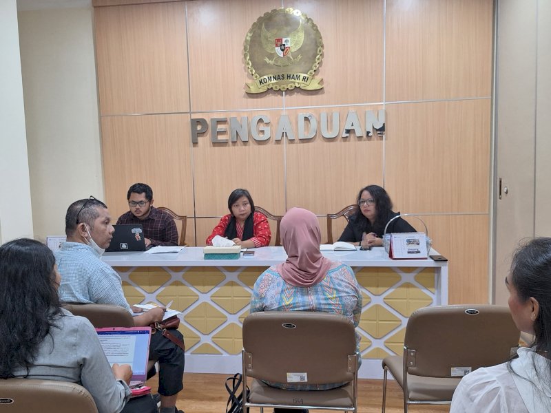 Komunitas transpuan melakukan pengaduan di Komnas HAM, Kamis (4/4/2024). @Jejakfakta/dok. Ist.