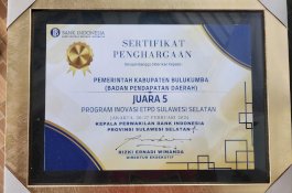 Pembayaran Pajak Non Tunai Bulukumba Meningkat, Bank Indonesia Beri Penghargaan