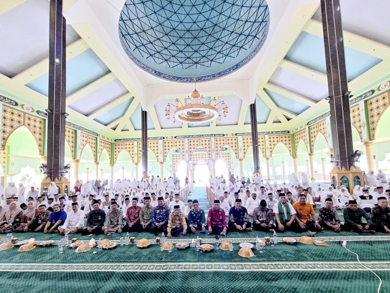 Kantor Kementerian Agama Kabupaten Bulukumba melalui Seksi Penyelenggaraan Haji dan Umrah (PHU) menggelar bimbingan manasik haji reguler tingkat kabupaten, di Islamic Center Dato&rsquo; Tiro (ICDT) Bulukumba, Kamis (18/4/2024). @Jejakfakta/dok. Humas Kemenag Sulsel