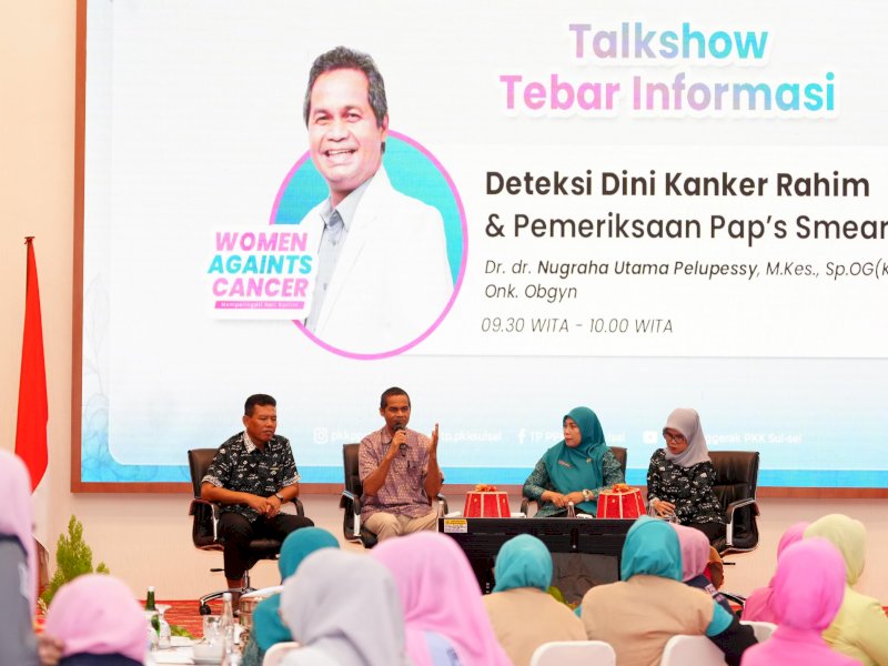 Seminar dan Pemeriksaan Dini Deteksi Kanker pada Wanita meliputi Kanker Serviks, Kanker Payudara, dan Kanker Kulit di Aula Tudang Sipulung Rumah Jabatan Gubernur Sulsel. @Jejakfakta/dok. Humas Pemprov Sulsel