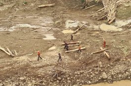 Tim Sar Gabungan Mencari 2 Korban Banjir yang Hanyut di Luwu