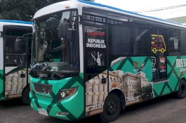 Bus Shalawat Siap Layani 7.884 JCH Selama di Asrama Haji Makassar