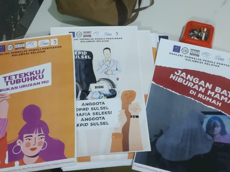 Koalisi Jurnalis Peduli Penyiaran (KJPP) akan melakukan aksi damai RUU Penyiaran di Gedung DPRD Sulawesi Selatan (Sulsel), Rabu, 22 Mei 2024. @Jejakfakta/dok. KJPP