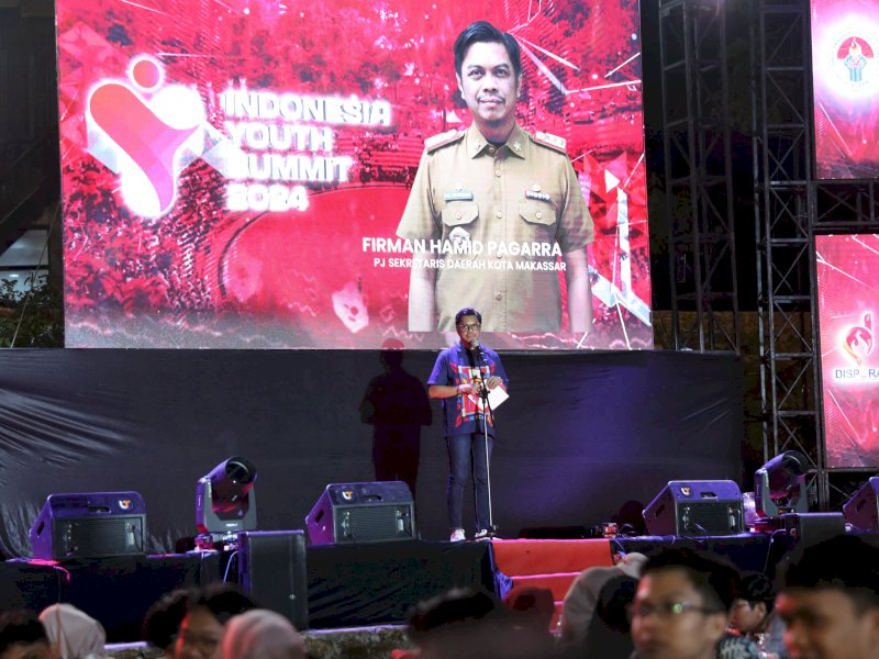  Pj Sekda Makassar, Firman Hamid Pagarra membuka kegiatan Indonesia Youth Summit (IYS) 2024 yang berlangsung tanggal 23-24 Juli di Tokka Tena Rata, Kabupaten Maros. @Jejakfakta/dok. Humas Pemkot Makassar
