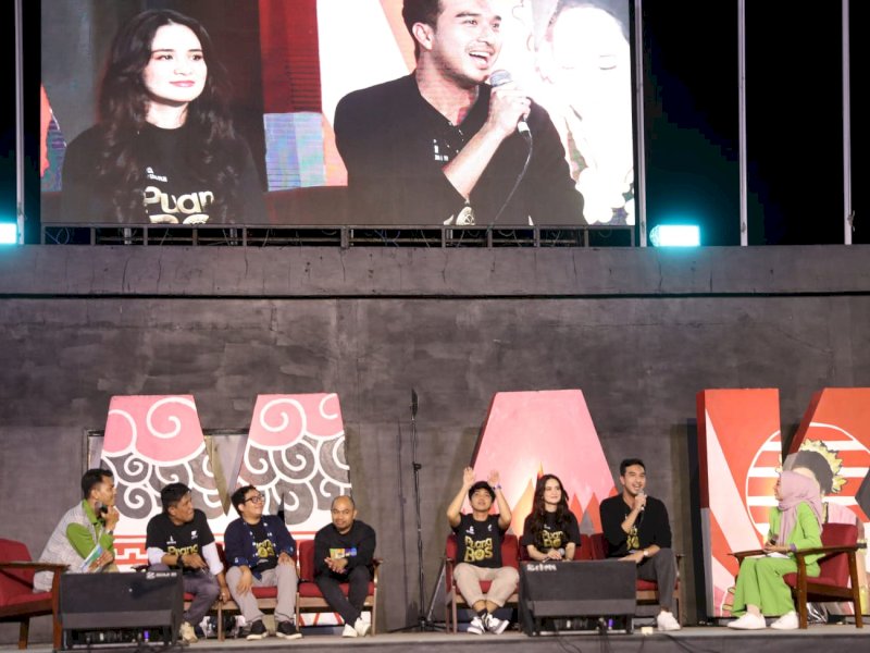 Angkat Kearifan Lokal Sulsel dan Kapal Pinisi, Michel Zudith Promosikan Film 'Puang Bos' di F8