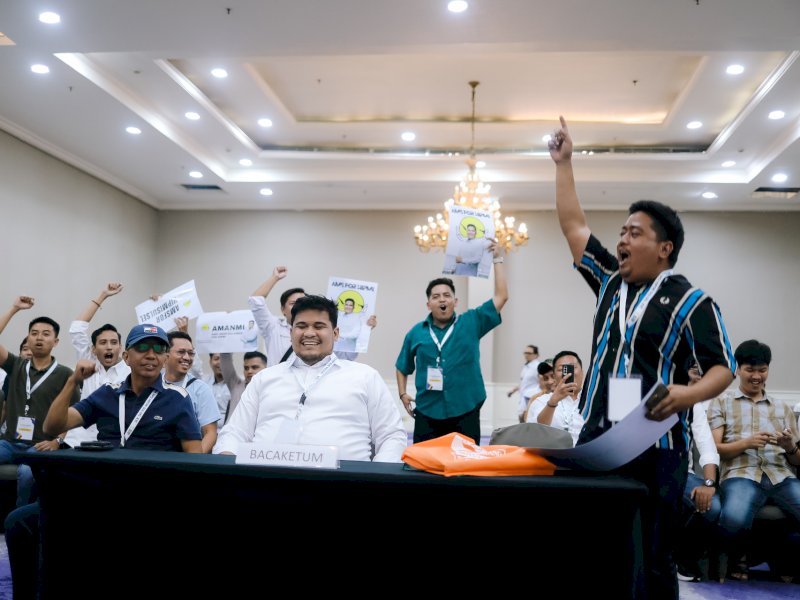 Bakal Calon Ketua Umum BPD HIPMI Sulawesi Selatan Andi Amar Ma&rsquo;ruf Sulaiman telah resmi mendaftarkan diri maju sebagai Calon Ketua Umum BPD HIPMI Sulawesi Selatan, Jum&rsquo;at (2/8/2024). @Jejakfakta/dok. Ist.
