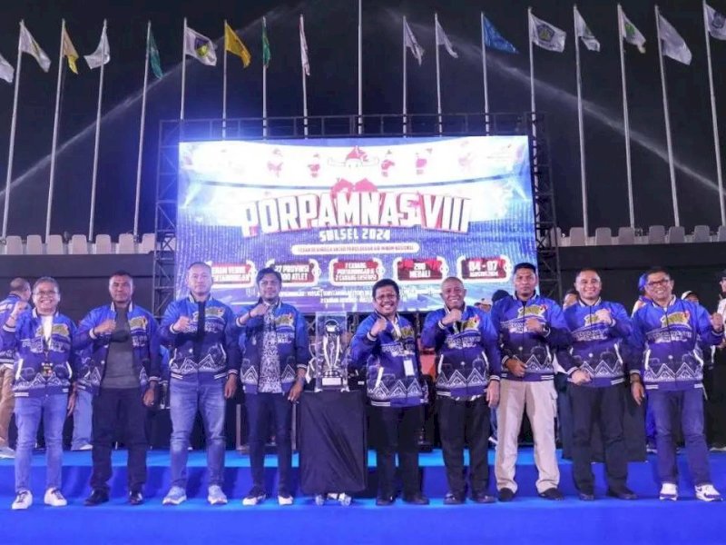 Pembukaan Porpamnas di Landmark City Of Makassar, Pantai Losari, Kota Makassar, Ahad (4/8/2024). 