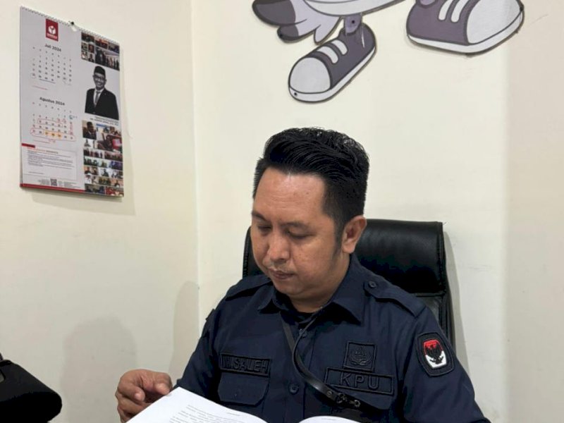 Kepala Sub Bagian Teknis Penyelenggara Pemilu KPU Provinsi Sulawesi Selatan, M Saleh Tahir. @Jejakfakta/dok. Ist.