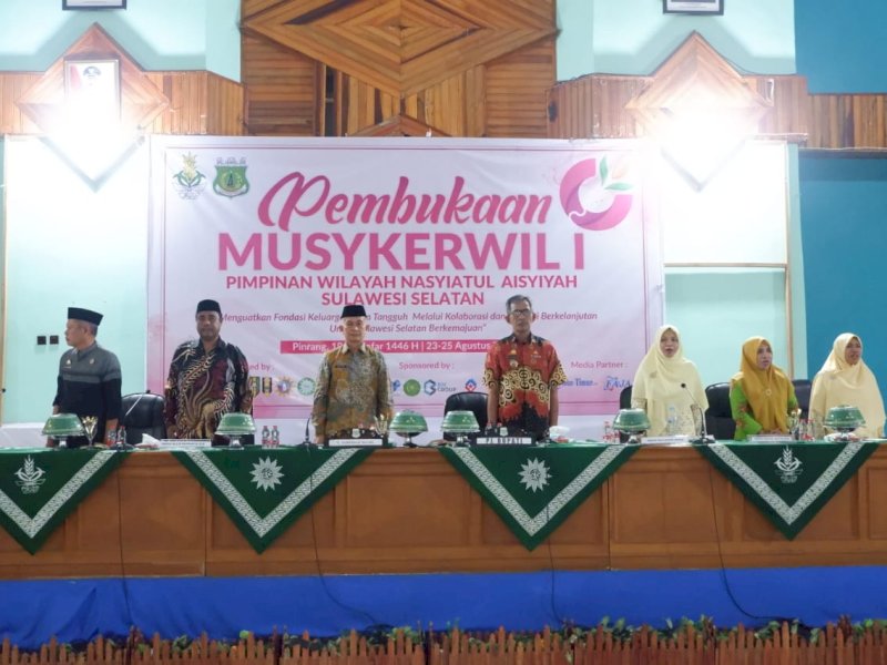 Pembukaan Musykerwil I PW Nasyiatul Aisyiyah Sulsel di Ruang Pola Kantor Bupati Pangkep, Jumat (23/8/2024). @Jejakfakta/dok. Ist
