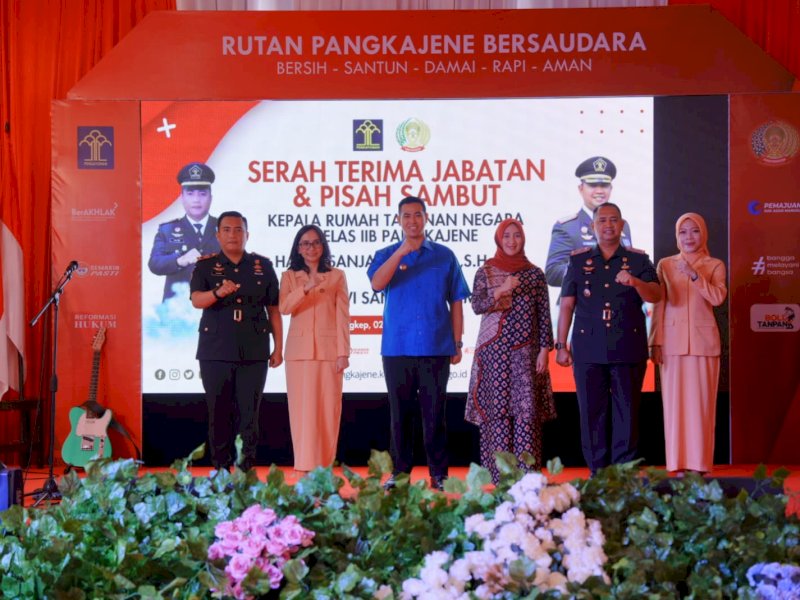 Bupati Pangkep, Muhammad Yusran Lalogau (MYL) hadiri pisah sambut Kepala Rutan Kelas IIB Pangkajene, di aula Rutan, Senin (2/9/2024). @Jejakfakta/Humas Pemkab Pangkep