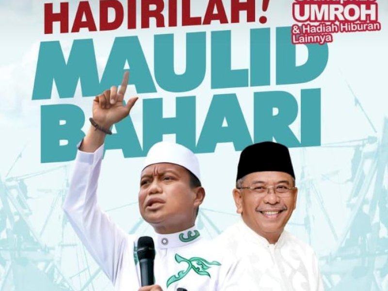 Undangan maulid olehGerakan Ilham Membawa Berkah (GIMB) di pelataran Pelabuhan Paotere, Kelurahan Gusung, Kecamatan Ujung Tanah, Kota Makassar, Rabu (18/9/2024) malam.