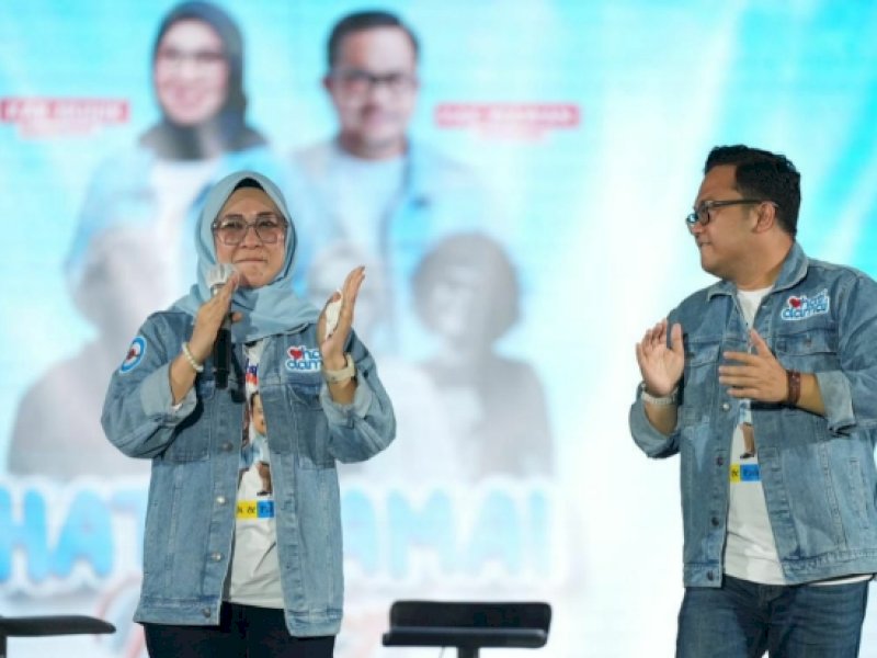 Pasangan Calon Bupati dan Wakil Bupati, Husniah Talenrang - Darmawangsyah Muin (Hati Damai) di Pilkada Gowa 2024. Foto: Istimewa
