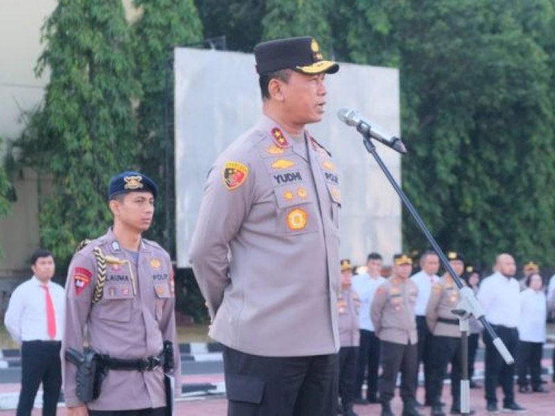 Kapolda Sulawesi Selatan Irjen Pol. Yudhiawan  ,emimpin Secara Langsung Apel Pagi Gabungan Personel Polda Sulsel di Lapangan Apel Mapolda Sulsel, Senin (07/10/24). @Ilustrasi/dok. Polda Sulsel
