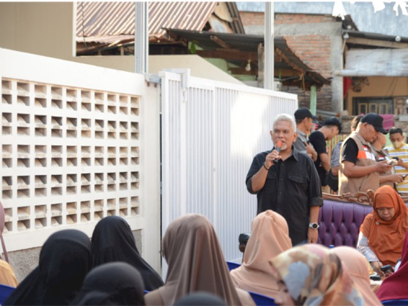 Calon Wali Kota Makassar nomor urut empat, Amri Arsyid saat kampanye di sejumlah titik. @Jejakfakta/dok. istimewa