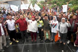 Meski Gerimis, Ribuan Warga Tamalate Antusias Padati Lokasi Kampanye MULIA