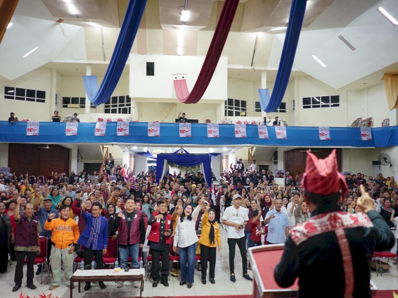 Pemuda Toraja optimis menangkan pasangan MULIA di Pilwalkot Makassar 2024. @Jejakfakta/Istimewa