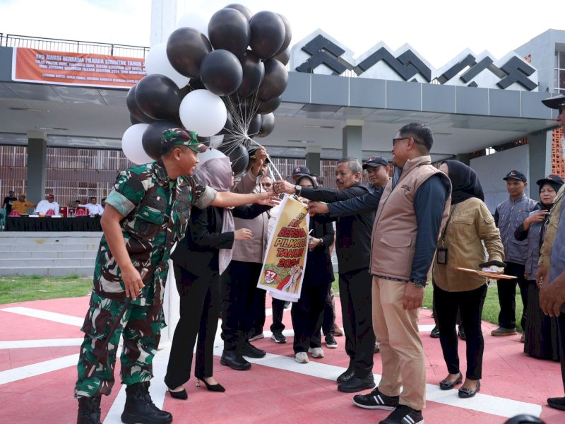 Apel Siaga Pengawasan jelang tahapan masa tenang Pilkada Serentak di Bulukumba, Sabtu (23/11/2024). @Jejakfakta/Istimewa
