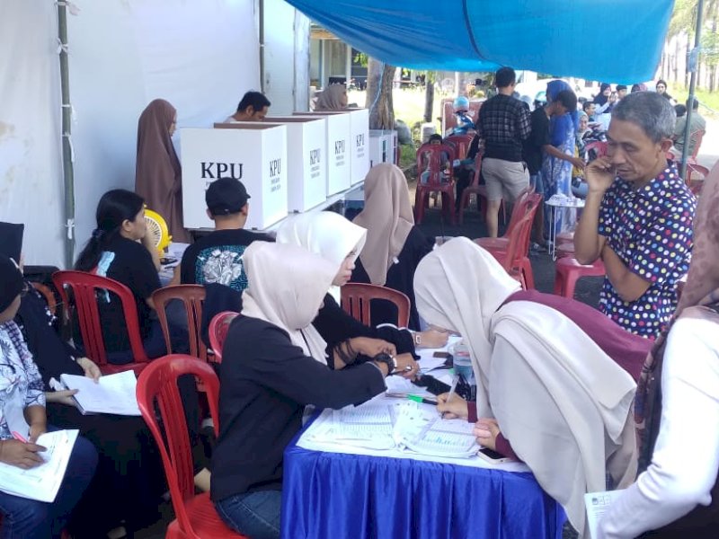 Suasana pemungutan suara di TPS Kecamatan Tamalate, Makassar. @Jejakfakta/Istimewa