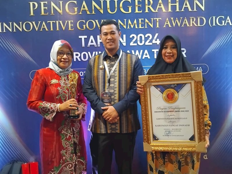 Pemerintah Kabupaten Pangkajene dan Kepulauan (Pemkab Pangkep) kembali meraih penghargaan  IGA 2024 Kategori Sangat Inovatif. @Jejakfakta/Istimewa