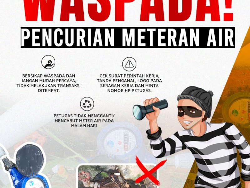 Tips dari PDAM Makassar dalam pencegahan pencurian meteran air.