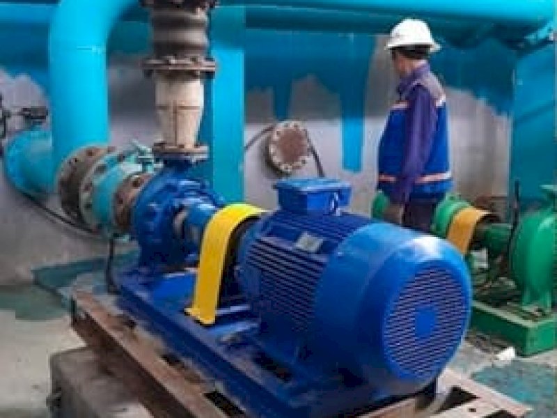 Pompa air PDAM Kota Makassar.