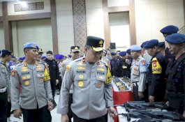 Polda Sulsel Periksa Senjata Personel untuk Cegah Penyalahgunaan