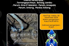 PDAM Makassar akan Ganti Gate Valve 150mm di Tamangapa Raya, Ini Daerah Terdampak