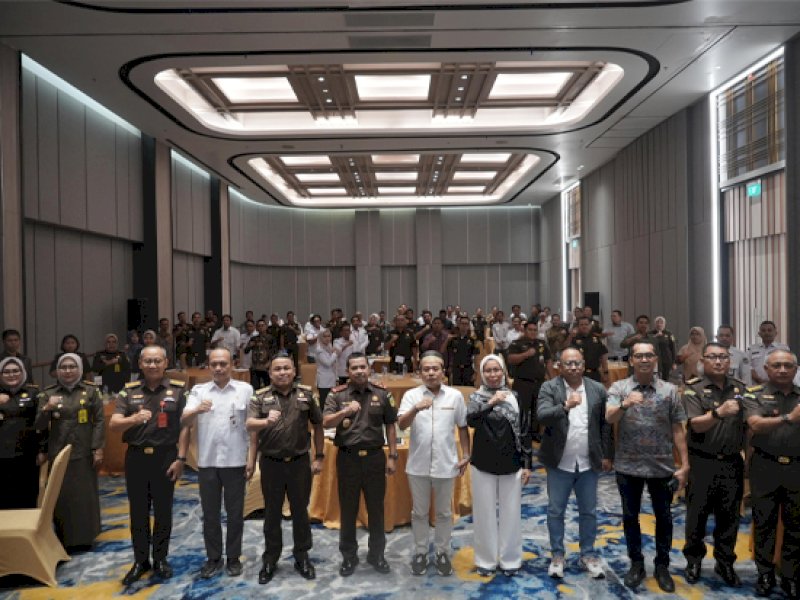 Kejaksaan bersama KPU menggelar Rapat Koordinasi Pendampingan Penyelesaian Perselisihan Hasil Pemilihan di Hotel Hyatt Place Makassar, Senin (6/1/2025). @Jejakfakta/Foto: Istimewa