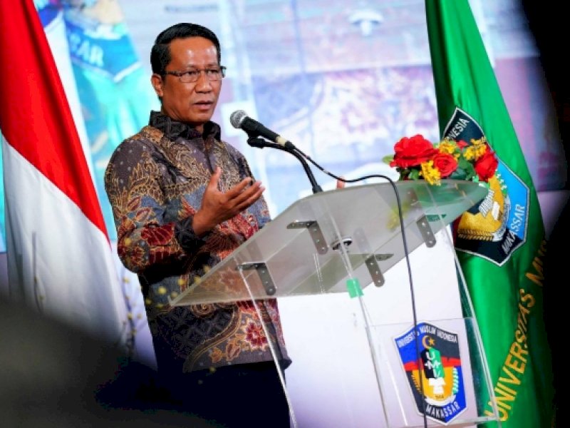 Menteri Hukum RI, Supratman Andi Agtas saat menghadiri Milad ke-53 Fakuktas Hukum (FH) Universitas Muslim Indonesia (UMI). @Jejakfakta/Istimewa