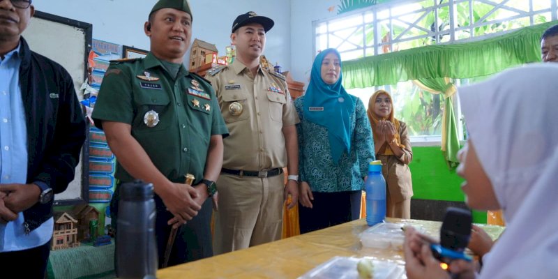 Bupati Pantau Peluncuran Program Makan Bergizi Gratis (MBG) di Pangkep