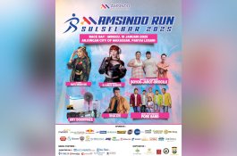 Amsindo Run 2025: Semangat Hidup Sehat Mengudara di Pantai Losari Makassar
