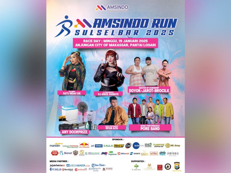 Poster Amsindo RUN Sulselbar 2025
