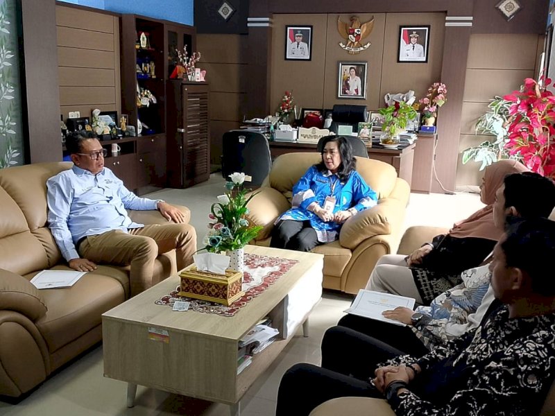 Kunjungan Ombudsman Sulsel ke Dinas Pendidikan Kota Makassar. @Jejakfakta/Istimewa