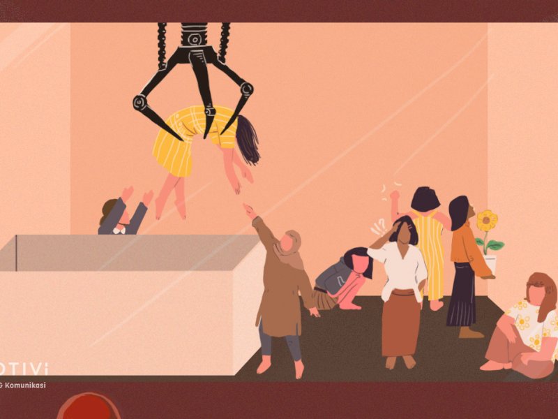 Ilustrasi kekerasan perempuan. @dok. Nidiansrafi/Remotivi