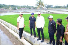 Pj Gubernur Sulsel Tinjau Pembangunan Irigasi Pracetak di Bulukumba