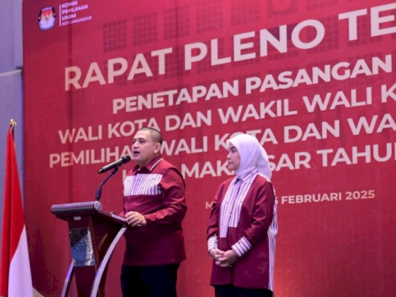 Penetapan pasangan Munafri Arifuddin dan Aliyah Mustika Ilham (MULIA) sebagai Wali Kota dan Wakil Wali Kota Makassar terpilih periode 2025-2030. @Jejakfakta/Istimewa